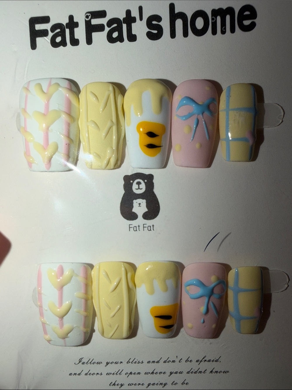 Yellow & Pink Small Pets Nail Art Set